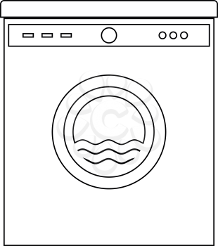 Washing machine the black color icon vector illustration