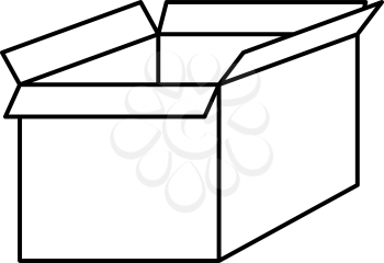 Box the black color icon vector illustration