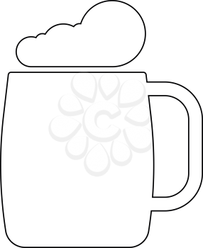 Glass of beer the black color icon vector illustration