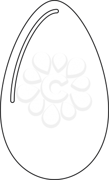 Egg the black color icon vector illustration
