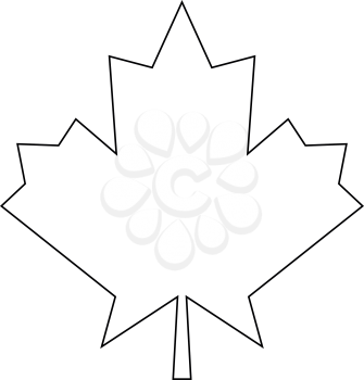 Maple leaf the black color icon vector illustration