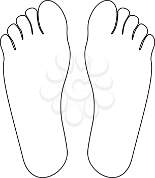 Footprint the black color icon vector illustration
