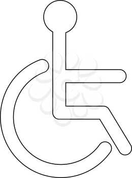 Sign of the disabled the black color icon vector illustration