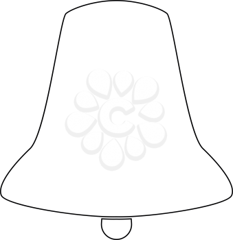 Bell the black color icon vector illustration
