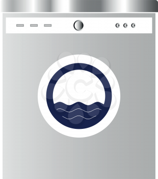 Washing machine it is color icon . Simple style .