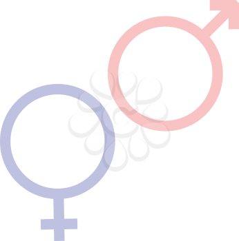Man and woman symbol it is color icon . Simple style .