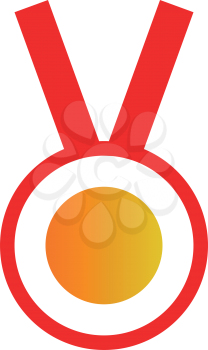 Medal it is color icon . Simple style .