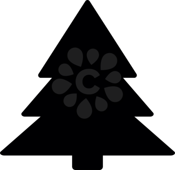 Christmas tree it is the black color icon .