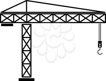 Building crane it is the black color icon .