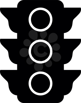 Traffic light it is the black color icon .
