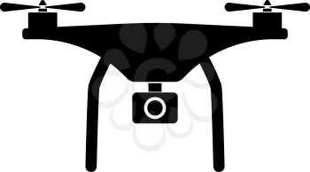 Drone it is the black color icon .