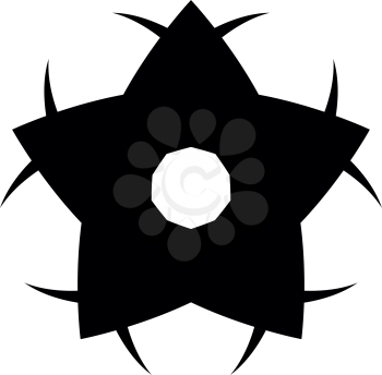 Flower it is the black color icon .