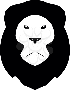 Lion head it is the black color icon .