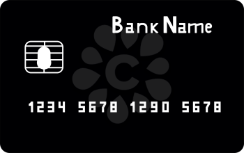 Bank cit card it is the black color icon .