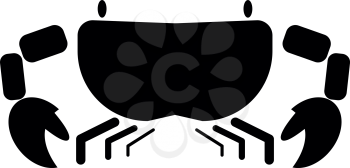 Crab it is the black color icon .