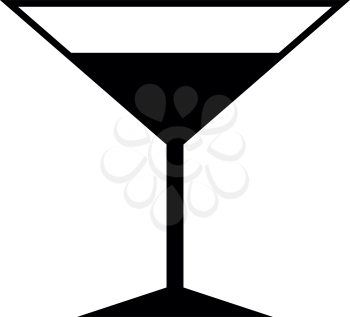 Martini glass it is the black color icon .