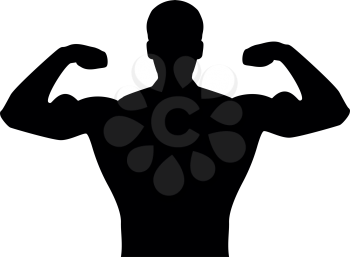 Bodybuilder it is the black  it is the black color icon .