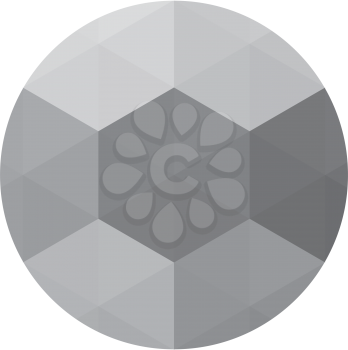 The circle with grey triangulation effect .