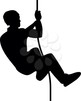 Rock climber icon black color vector illustration flat style simple image