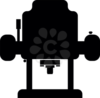 Milling cutter icon black color vector illustration flat style simple image