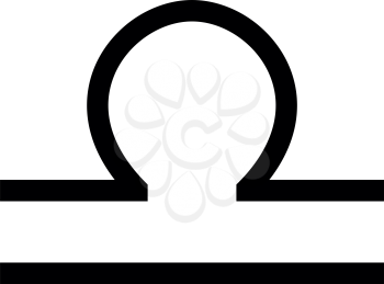 Libra symbol zodiac icon black color vector illustration flat style simple image