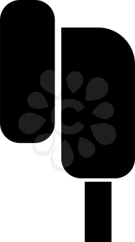 Eearphone plug icon black color vector illustration flat style simple image