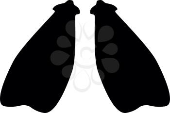 Flippers icon black color vector illustration flat style simple image
