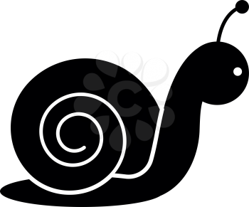 Snail icon black color vector illustration flat style simple image