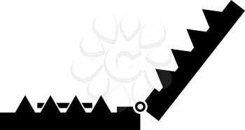 Trap icon black color vector illustration flat style simple image