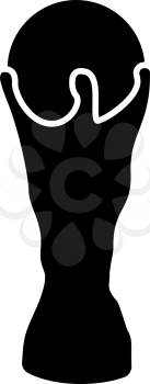 Soccer cup icon black color vector illustration flat style simple image