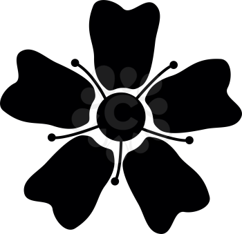 Flower Sakura icon black color vector illustration flat style simple image