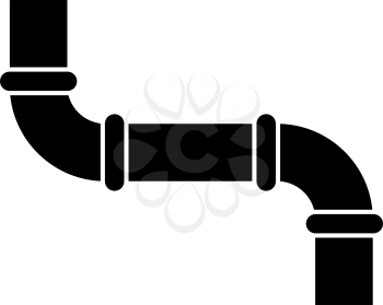 Pipe icon black color vector illustration flat style simple image