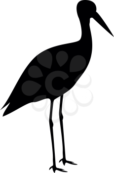 Stork ciconia icon black color vector illustration flat style simple image