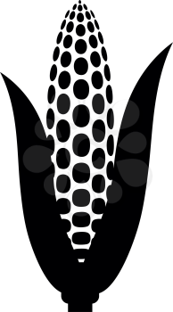 Maize icon black color vector illustration flat style simple image