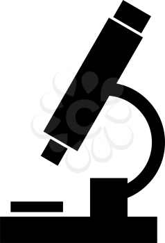 Microscope icon black color vector illustration flat style simple image