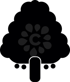 Fruit tree it is black color icon .