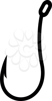 Fish hook it is black color icon .