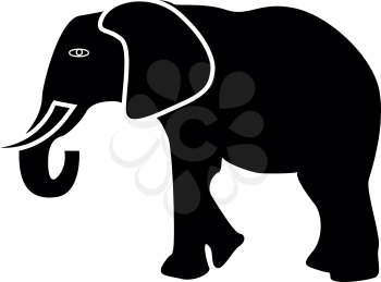 Elephant it is black color icon .