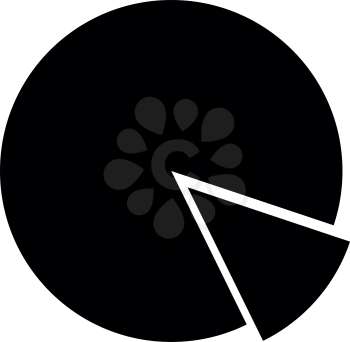 Circle diagram icon . Black color . It is flat style