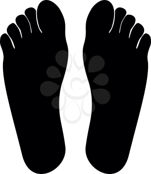 Footprint heel black color it is black icon .