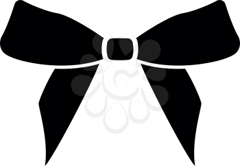 Bow it is black icon . Flat style