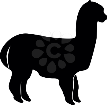 Alpaca it is black icon . Flat style