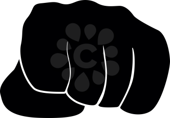 Fist it is black icon . Flat style