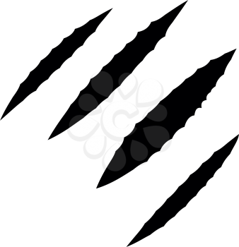 Trail of claws it is black icon . Flat style