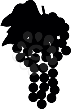 Grape or bunch of grape black icon.