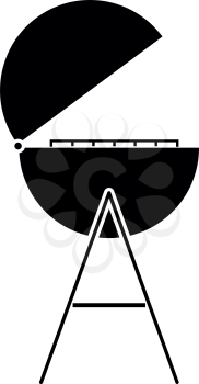 Barbecue or grill black it is black color icon .