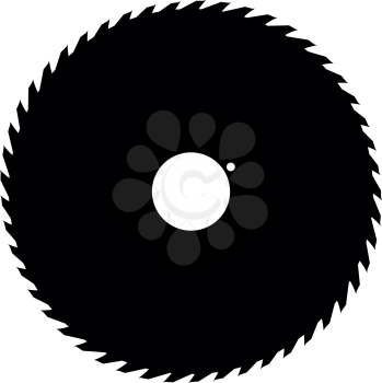 Circular saw blade black it is black color icon .