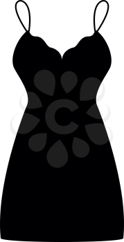 Sundress , combination or nightie black it is black color icon .