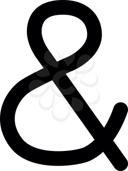 Ampersand black it is black color icon .