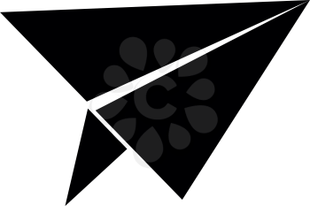 Paper airplane  it is the black color icon .
